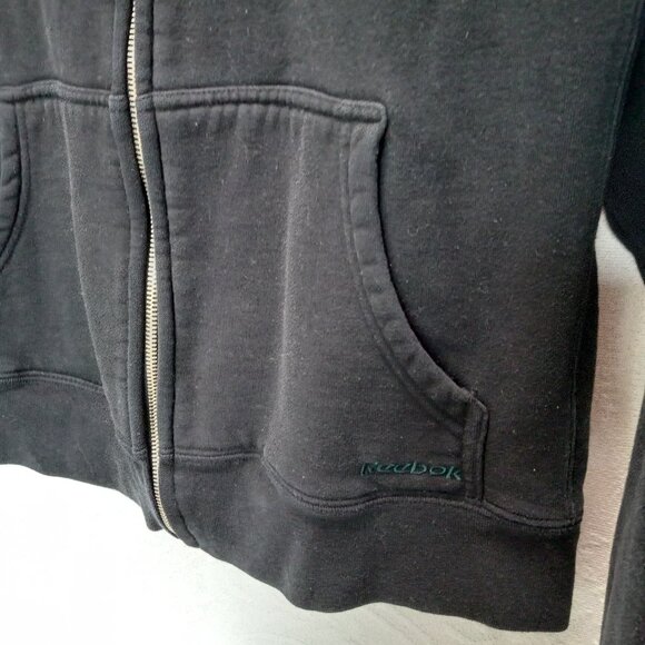 Reebok Eagles Black Zippered Hoodie Sweatshirt Size LG (T-376) - Picture 6 of 11